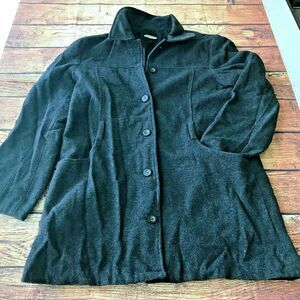 Old Navy Womens Jacket Coat Button Front Wool Blend Pockets Sz M